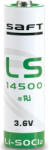 Saft LS14500 ER14505 SL760 3, 6V Lithium elem (Saft-LS-14500)
