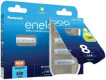 Panasonic eneloop 800mAh HR03 BK-4MCDE/8HH EKO NiMh mikro akkumulátor AAA újratölthető elem (eneloop-HR03-8HH-800)
