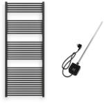  Törölközőszárító radiátor elektromos fűtőpatronnal 75 x 180 cm - Nero Italia AF-05-800W (fekete)