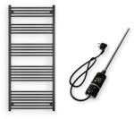  Törölközőszárító radiátor elektromos fűtőpatronnal 75 x 170 cm - Nero Italia C-800W (fekete)