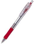 Zebra Golyóstoll, 0, 21 mm, nyomómechanizmussal, ZEBRA "Tapli Clip ECO", piros