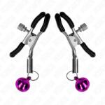 KINK Nipple Grip-Clește pentru Sfârcuri cu Clopoțel Mov 6 cm-Metal