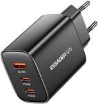 ESSAGER ESSAGER® RC65WCF - Încărcător rapid de perete GaN de 65 W, 2x USB-C + 1x USB-A. Pentru laptopuri, telefoane și tablete (RC65WCF)