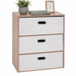 Intenso Home komód 3db fiókkal 50x60cm | Fehér - sonoma tölgy (INT-SNG503060)