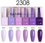 CANNI HEMA FREE UV/LED gél lakk szett 6x9ml - 2308 - Purple Haze Harmony (1302k2)