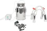 Breckner Germany Aparat de muls portabil cu 1 post pentru vaci bidon inox 18l (DISGM18-Resigilat)