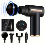 EMC ONSHOP Aparat de Masaj Premium, tip Pistol cu Maner, 4 Capete Interschimbabile, 9 viteze (6902103310403) Aparat de masaj