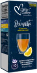 Italian Coffee Capsule Ceai de Lamaie si Melatonina, Fara Teina, Dolce Notte Italian Coffee, 10 capsule, compatibile cu Nespresso (10ICNES_DOLCENOTTE)