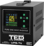 TED Electric UPS 500VA/300W cu undă sinusoidală pură și runtime extins, compatibil LiFePO4/AGM/AUTO, TED Electric TED006752 (A0116737)