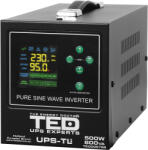 TED Electric UPS 800VA/500W cu undă sinusoidală pură și runtime extins, compatibil LiFePO4, TED Electric (A0116738)