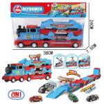 JPT Tren Thomas transformer in Pista cu Lansator Auto si Spatiu de Depozitare 105 cm (JPT) Trenulet