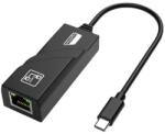 Spacer Adaptor retea USB SPACER, USB 3.1 Type-C (T) la RJ45 (M), 0.15m, 10/100/1000 Mbit/s, Gri (SPC-Type-C/RJ45-01)