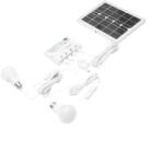 Breckner Sistem pentru iluminat cu 2 becuri, panou solar 5V/5, 5W si 1xUSB incarcare telefon Breckner Germany (BK69217)