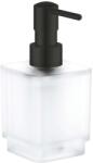 GROHE Selection Cube - Folyékony szappan adagoló, matt üveg, matt fekete 408052430 (408052430)