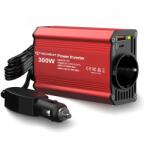 Techsuit Invertor Electric Auto Techsuit FlexiCarVolt, 300W (Rosu)