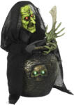 HOMCOM Animált Halloween asztali boszorkány nevető hanggal, ragyogó szemekkel (84J-298V00MX)