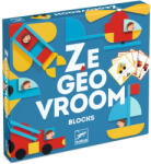DJECO Geometriai Építő - Fa építőjáték - Ze Geo Vroum - DJ06436