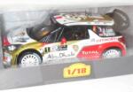 Magazine Models Macheta auto Citroen DS3 WRC Loeb-Elena scara 1: 18 alb rosu si auriu (JPT)