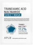 APLB Tranexamic Acid Niacinamide Sheet Mask - Mască facială sub formă de foaie 1 bucata Masca de fata