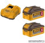 INGCO INGCO Akkumulátor (2x5, 0Ah/20V) + töltő (4A/230V) (FBCPK2513E) (FBCPK2513E)