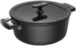 Fiskars Caserola cu capac Fiskars Hard Face, 5L, Negru, Diametru 26 cm (48051751)