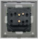 Luxion Intrerupator Simplu Cap Scara Mecanic LUXION cu Rama din Sticla Gri (LX-MP002GF-GY)