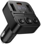 hoco. E87 transmițător FM Bluetooth cu încărcător auto, 2 porturi USB + Type-C, v5.4, afișaj LED, NEGRU E87_B (E87_B)
