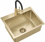 Ruvetti Look chiuvetă din oțel cu baterie 50x45 cm auriu LP_LOOK50-5200-PVDCH-S (LPLOOK505200PVDCHS) Chiuveta