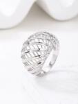 DRESCHER Jewellery Ezüst széles csíkos mintájú gyűrű
