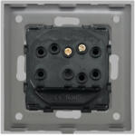 Luxion Intrerupator Simplu Mecanic LUXION cu Rama din Sticla Gri (LX-MP001GF-GY)