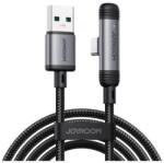 JOYROOM S-A56 ENJOYX SERIES adatkábel (USB - Type-C, 3A, gyorstöltő, 90 fokos, cipőfűző, 120cm) FEKETE (S-A56_AC) (S-A56_AC)