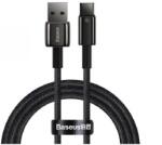 Baseus TUNGSTEN GOLD adatkábel (USB - Type-C, 100W, gyorstöltő, 100cm, törésgátló) FEKETE (CAWJ000001)