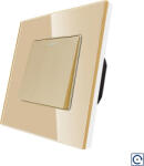 Luxion Intrerupator Simplu Mecanic cu Reset / Revenire LUXION cu Rama din Sticla, Auriu (LX-MP008NGF-G)