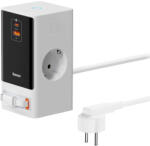 Baseus PowerCombo 65 W elosztó, 2×USB, 2×USB-C, Schuko, fehér