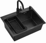 Ruvetti Look chiuveta cu baterie și accesorii negru/negru LP_LOOK60-5200-PVDBL-F (LPLOOK605200PVDBLF)
