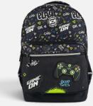 Welora Ghiozdan Scoala Primara Negru/Verde cu Consola Gaming 3D, Compartiment Laptop, Spate Ergonomic, 23L, 31x18x45 cm (DIV-1265060)