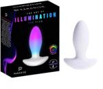 PARADISE Dop Anal Paradise Illumination The Plug, Control Aplicatie Mobila, Lumina Led, Silicon, USB Magnetic, Alb, 10.8 cm
