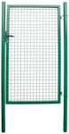 Strend Pro Garden Egyszárnyú kerti kapu, Strend Pro Garden Metaltec Eco, szélesség: 100 cm, magasság: 150 cm, zöld, szemméret: 5 x 5 cm, huzalvastagság: 4, 0 mm, oszlopátmérő: 60 mm, négyzetes keret, PVC-bevonatú (TC43