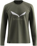 Salewa Solidlogo Dry L/S Tee Faded Green Férfipóló 2X