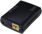 ASSMANN Multifunkciós USB Hálózati Szerver NAS, Nyomtató és USB Hub Támogatással, 1 Port, USB 2.0, 10/100 Mbit/s, RJ45, Fekete