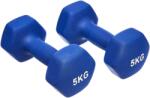 Amazon Basics Neoprén Súlyzó Pár 5 kg Kék Szín 2 db-os Készlet Edzéshez