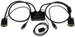  2port Cable Kvm With Vga Usb And Remote Switch Button (sv211usb)