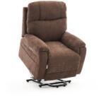  Felállást segítő relax elektromos fekvőfotel, barna zsenilia szövet (JN-L8016A51)