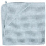 Ceba Baby Ceba fürdőlepedő kapucnis 100x100cm gofri ködkék - babamarket