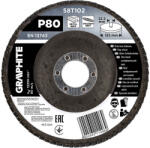 GRAPHITE Csiszolókorong lamellás 125x22, 2mm, P80 inox, fém, fa (58T102) - storeplace