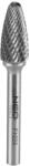NEO TOOLS Keményfém marófej, turbómaró, F csúcsíves, 12x25mm, szár méret 6x45mm (55-372) - storeplace