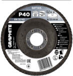 GRAPHITE Csiszolókorong lamellás 115x22, 2mm, P40 inox, fém, fa (58T105) - storeplace