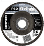 GRAPHITE Csiszolókorong lamellás 115x22, 2mm, P80 inox, fém, fa (58T107) - storeplace