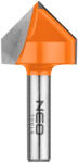 NEO TOOLS Felsőmaró kés, V-horonymaró 25.4x25.4mm, 8mm (56-210) - storeplace