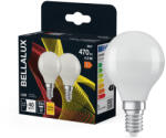 Bellalux 2x LED izzó E14 gömb P45 4.9W = 40W 470lm 2700K meleg fehér 150° BELLALUX (BELLED4482)